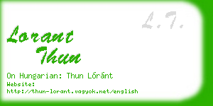 lorant thun business card