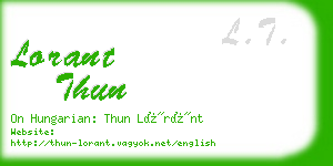 lorant thun business card